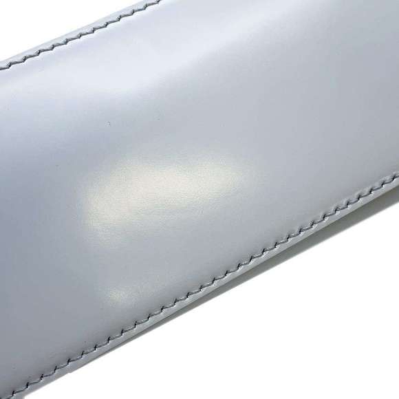 Prada Logo Brushed Leather Handbag Light Blue - Picture 8 of 14
